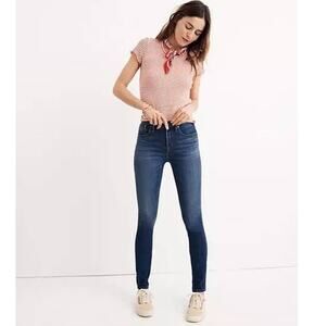 NWT Madewell Taller 10" High-Rise Skinny Jeans in Danny Wash Size W37